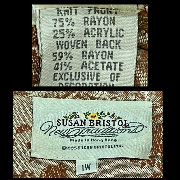 ▪️VTG▪️SUSAN BRISTOL▪️1990's Multimedia Bow Accented Cottagecore Vest - Picture 6 of 8